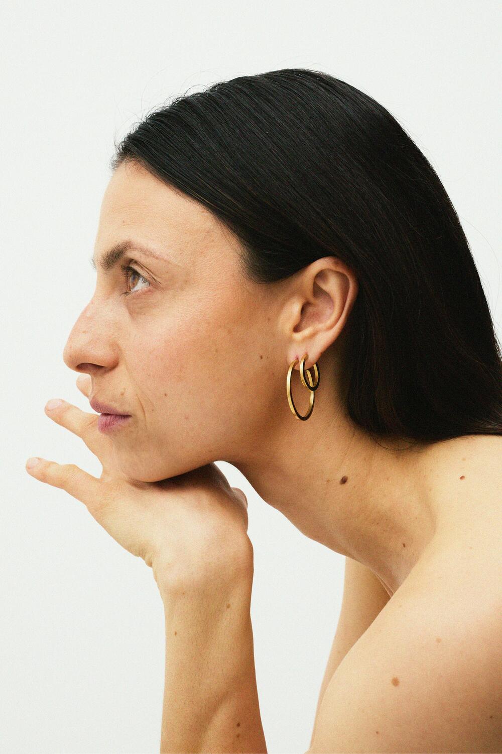 Olympia hoop, Ø2,7 cm - forgyldt
